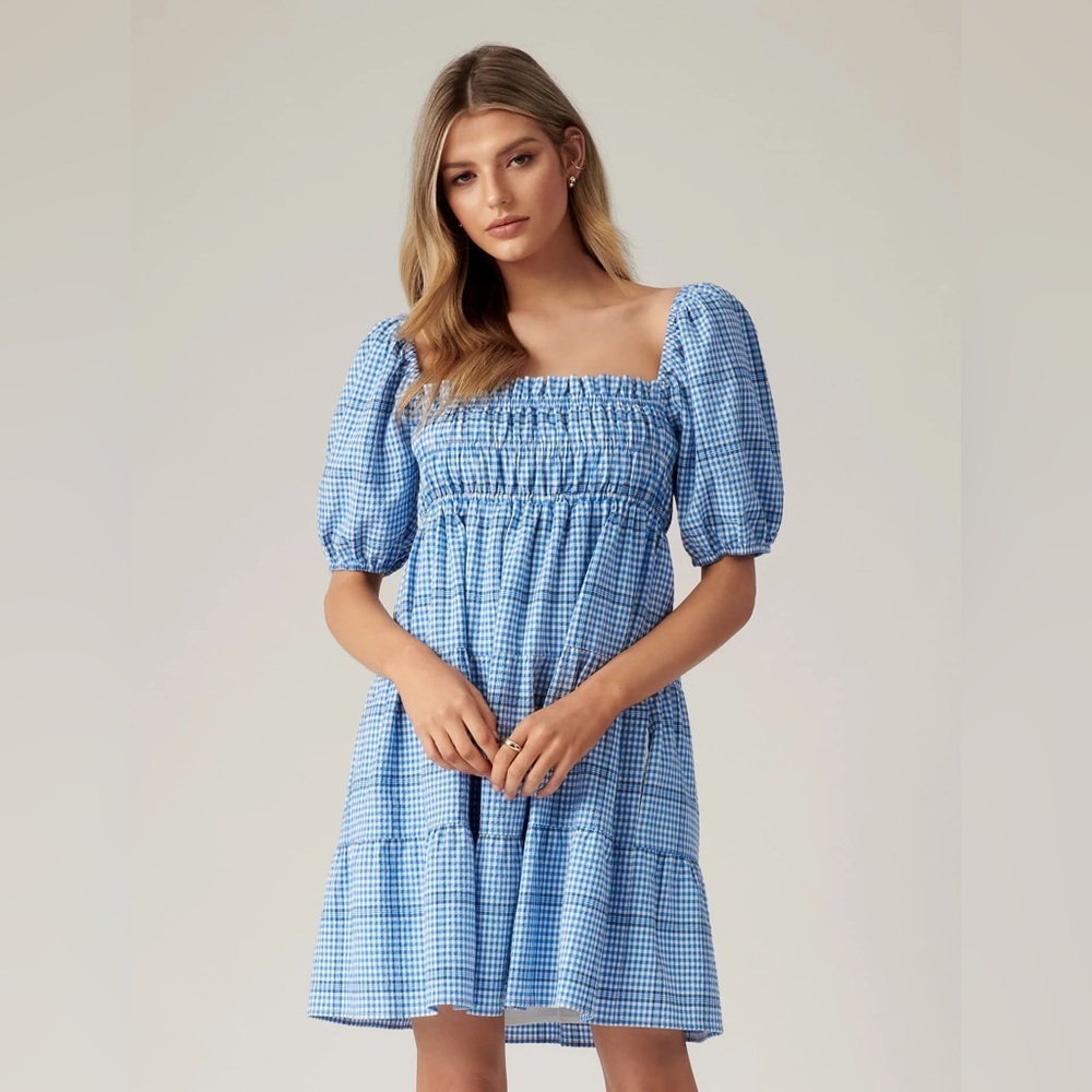 Ever New Andie Puff Sleeve Mini Dress NWT - Picture 1 of 10